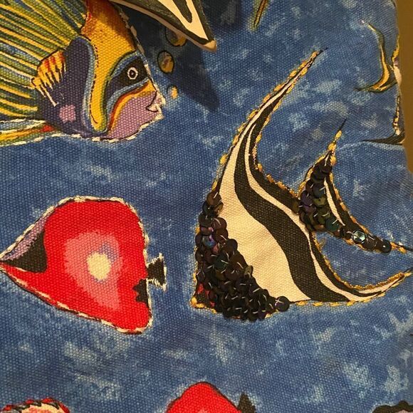 Anna Ormsby Fish Tote Purse Beach Bag Purse Tropical Fish - Picture 4 of 12